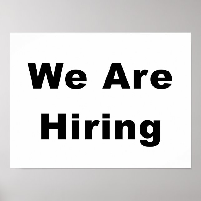 Wir stellen Werbung für Geschäftsfenster ein Poster (Vorne)