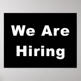 Wir stellen Werbung für Geschäftsfenster ein Poster