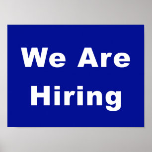 Wir stellen Werbung für Geschäftsfenster ein Poster