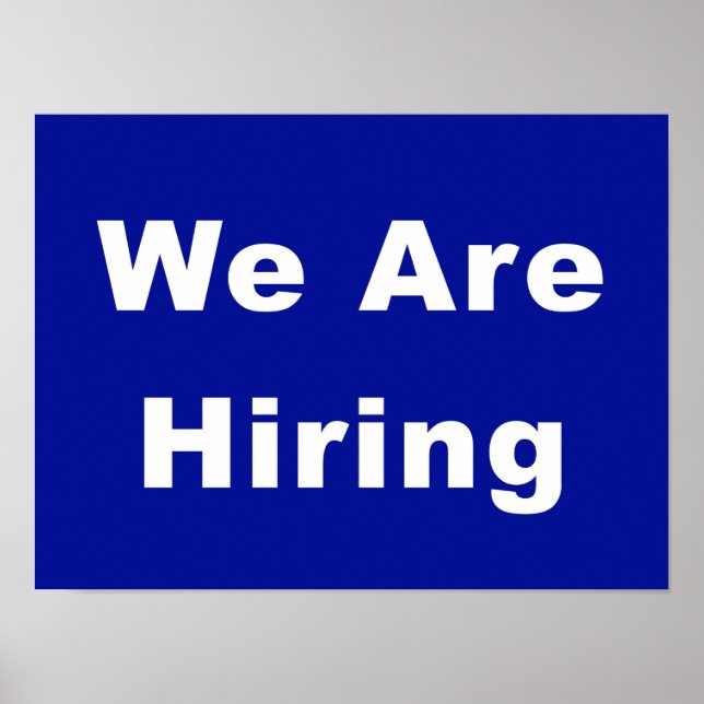 Wir stellen Werbung für Geschäftsfenster ein Poster (Vorne)