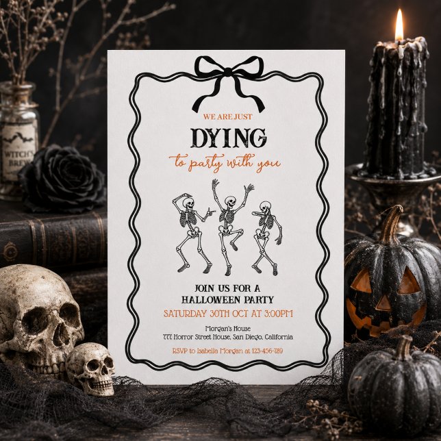 Wir sterben gerade Halloween-Party Einladung (Von Creator hochgeladen)