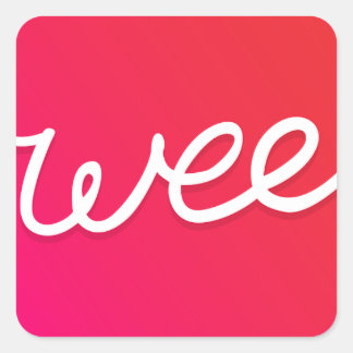 Wir Sticker! Quadratischer Aufkleber