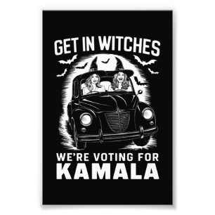 Wir stimmen für Kamala Halloween Fotodruck
