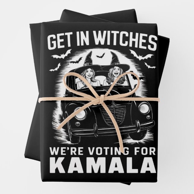 Wir stimmen für Kamala Halloween Geschenkpapier Set (Beispiel)