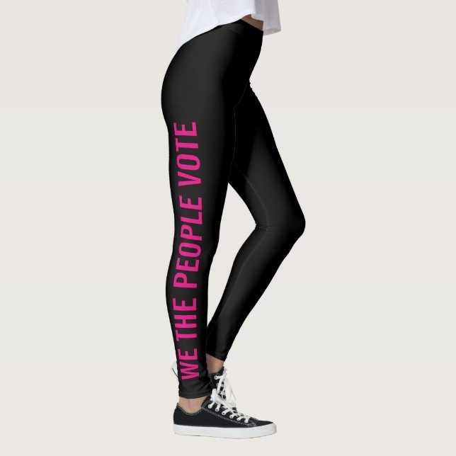 Wir stimmen für rosa Widerstandsvorlage Leggings (Rechts)
