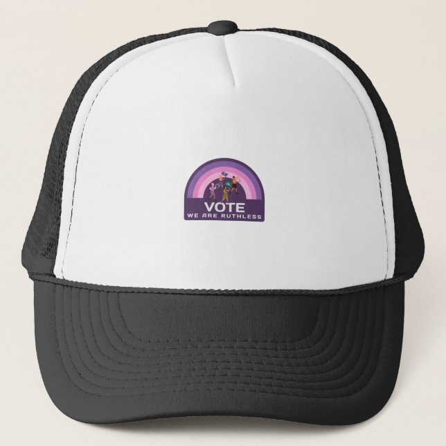 Wir stimmen unbarmherzig truckerkappe (Vorderseite)