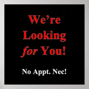 Wir suchen für Sie Haircut Sale Poster Matte