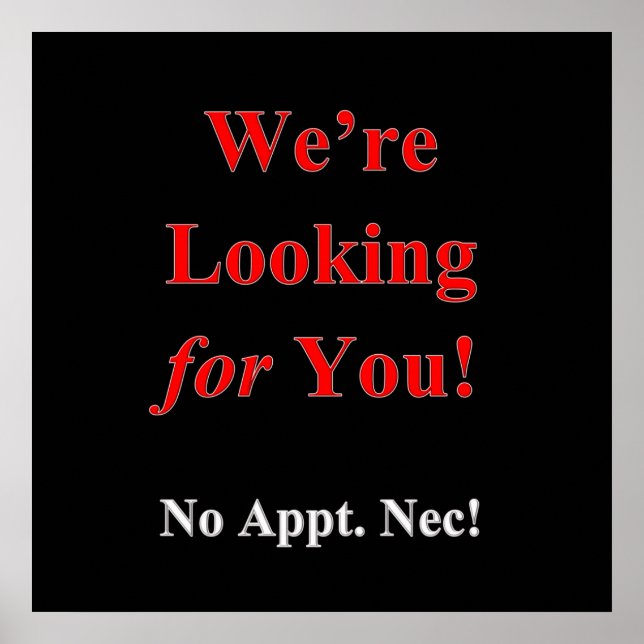 Wir suchen für Sie Haircut Sale Poster Matte (Vorne)