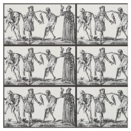 "Wir tanzen mit Todes" schwarze Pest-Gewebe Stoff