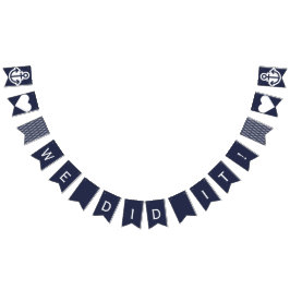 Wir taten es Seehochzeits-Anker-Flagge Wimpelkette