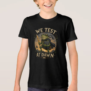 Wir testen bei Morgengrauen Lustiger Schul-Frosch- Tri-Blend Shirt