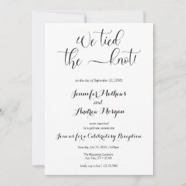Wir tippen den Knoten | Lässige Hochzeitsempfang Einladung