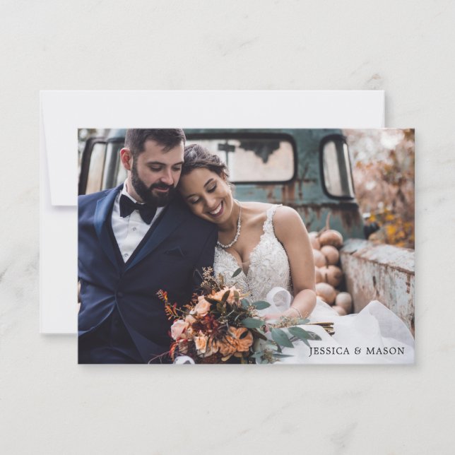 Wir tippten das Foto der Knot-Einladung zur Ankünd Einladung (Vorderseite)