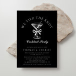 Wir tippten das Knot Cocktail Party Black Wedding Einladung<br><div class="desc">Wir tippten das Knot Cocktail Party Black Wedding Einladung</div>
