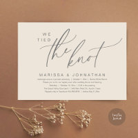 Wir tippten das knot-romantische Hochzeitsessen