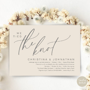Wir tippten das knot-romantische Hochzeitsessen Einladung