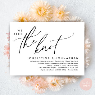 Wir tippten das knot-romantische Hochzeitsessen Einladung