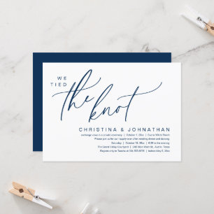 Wir tippten das knot-romantische Hochzeitsessen Einladung