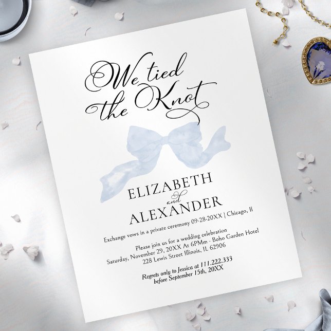 Wir tippten den Knoten | Blue Bow Wedding Elopemen (Von Creator hochgeladen)