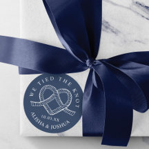 Wir tippten der Knot-Rope Herz Nautical Navy & Whi