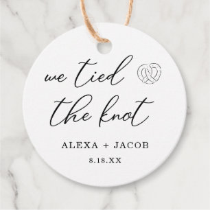 Wir tippten die Knot-Gastgeschenk Hochzeit-Markier Geschenkanhänger