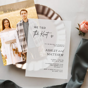Wir tippten die Knot Modern Script Hochzeit