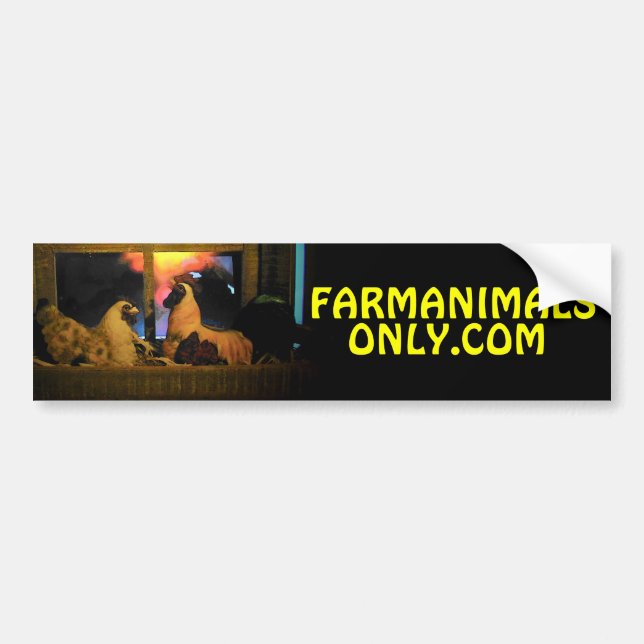 Wir trafen uns auf Farmanimalsonly.com Autoaufkleber (Vorne)