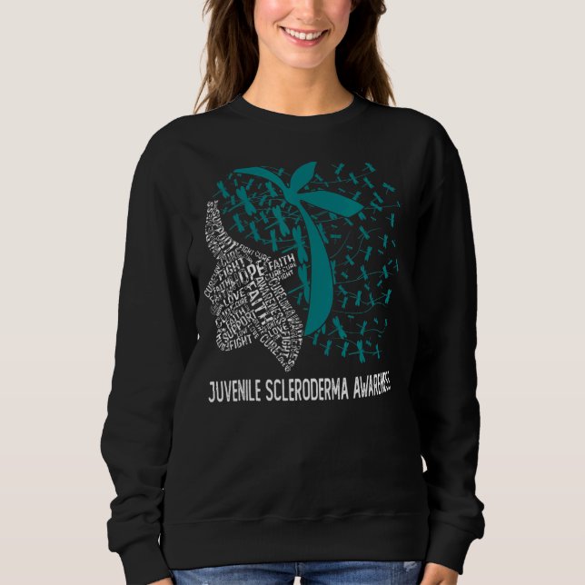 Wir tragen Aquamarin für Juvenile Skleroderma Awar Sweatshirt (Vorderseite)