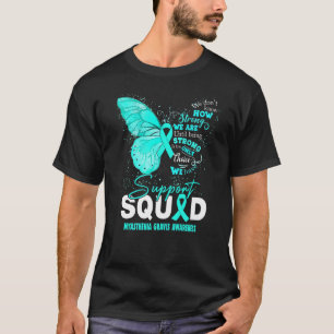 Wir tragen Aquamarine Schmetterlingsunterstützung  T-Shirt