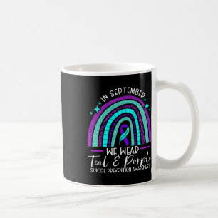 Wir tragen Aquamarines und Lila Suizidprävention A Kaffeetasse
