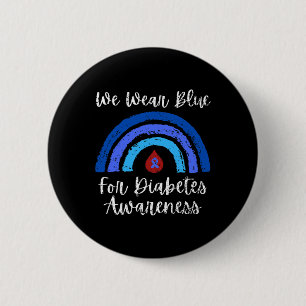 Wir tragen Blau für den Typ-Eins-Diabetes-Aufkläru Button