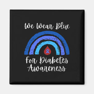 Wir tragen Blau für den Typ-Eins-Diabetes-Aufkläru Magnet