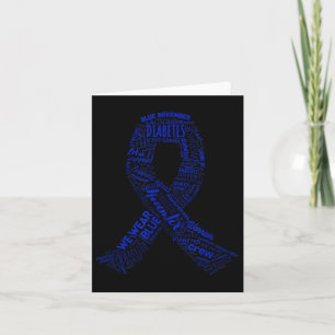 Wir tragen blau November Diabetes-Bewusstsein Unte Karte