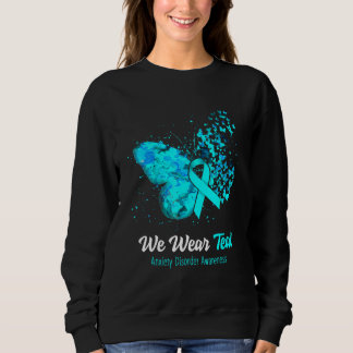 Wir tragen blauen Schmetterling zur Sensibilisieru Sweatshirt