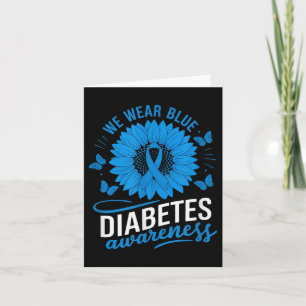 Wir tragen Blauer im Monat der Diabetes-Sensibilis Karte