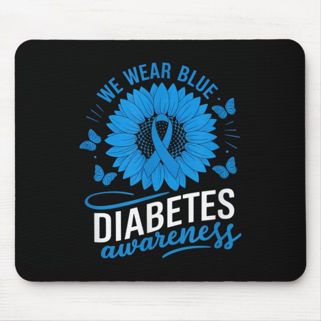 Wir tragen Blauer im Monat der Diabetes-Sensibilis Mousepad (Vorne)