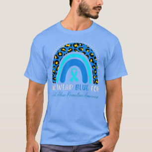 Wir tragen Blauer Kindesmissbrauch Monat Leopard T-Shirt