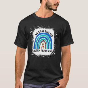 Wir tragen blaues Autismussensibilisierungs-Rätsel T-Shirt