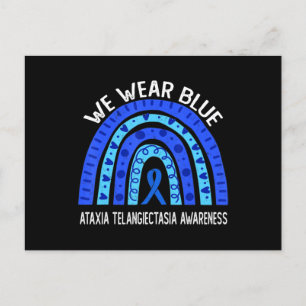 Wir tragen Blue for Ataxia Telangiectasia Awarenes Postkarte