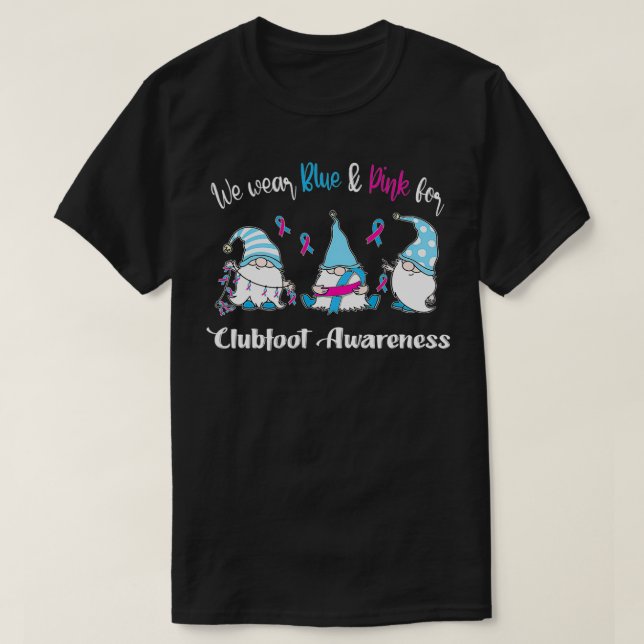 Wir tragen Blue & Pink für Clubfoot Awareness T-Shirt (Design vorne)