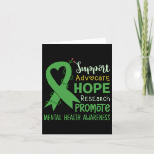 Wir tragen einen "Green Mental Health Awareness Su Karte