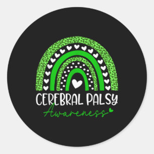 Wir tragen einen grünen Cerebral Palsy Cp Sensibil Runder Aufkleber