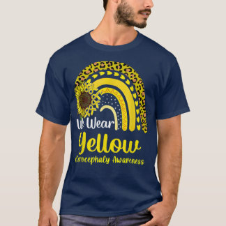 Wir tragen gelbe Mikrozephalie Bewusstsein Regenbo T-Shirt
