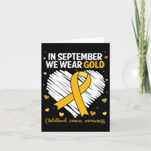 Wir tragen Gold Childhood Cancer Awareness Gold Ri Karte