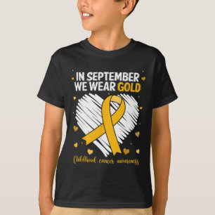 Wir tragen Gold Childhood Cancer Awareness Gold Ri T-Shirt