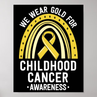 Wir tragen Gold Childhood Cancer Awareness Matchin Poster