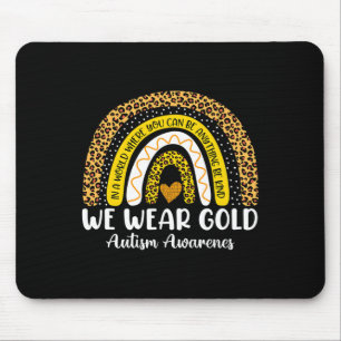 Wir tragen Gold für Autismus Awareness Month Autis Mousepad