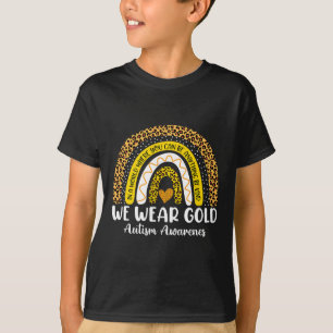 Wir tragen Gold für Autismus Awareness Month Autis T-Shirt