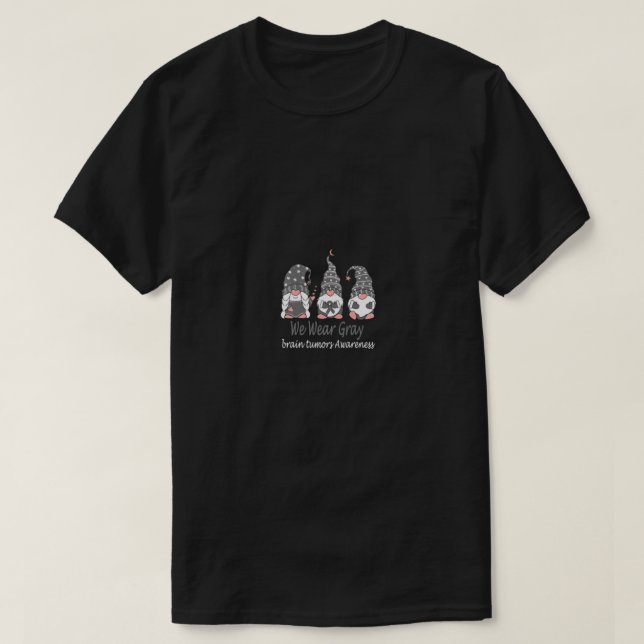 Wir tragen Grau für Gehirntumoren Aufklärung T-Shirt (Design vorne)