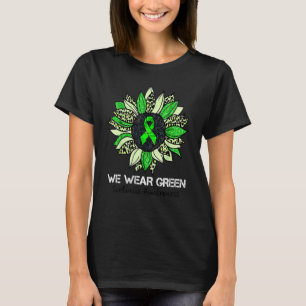 Wir tragen grüne Scoliose-Bewusstseinsmonat Ribbon T-Shirt